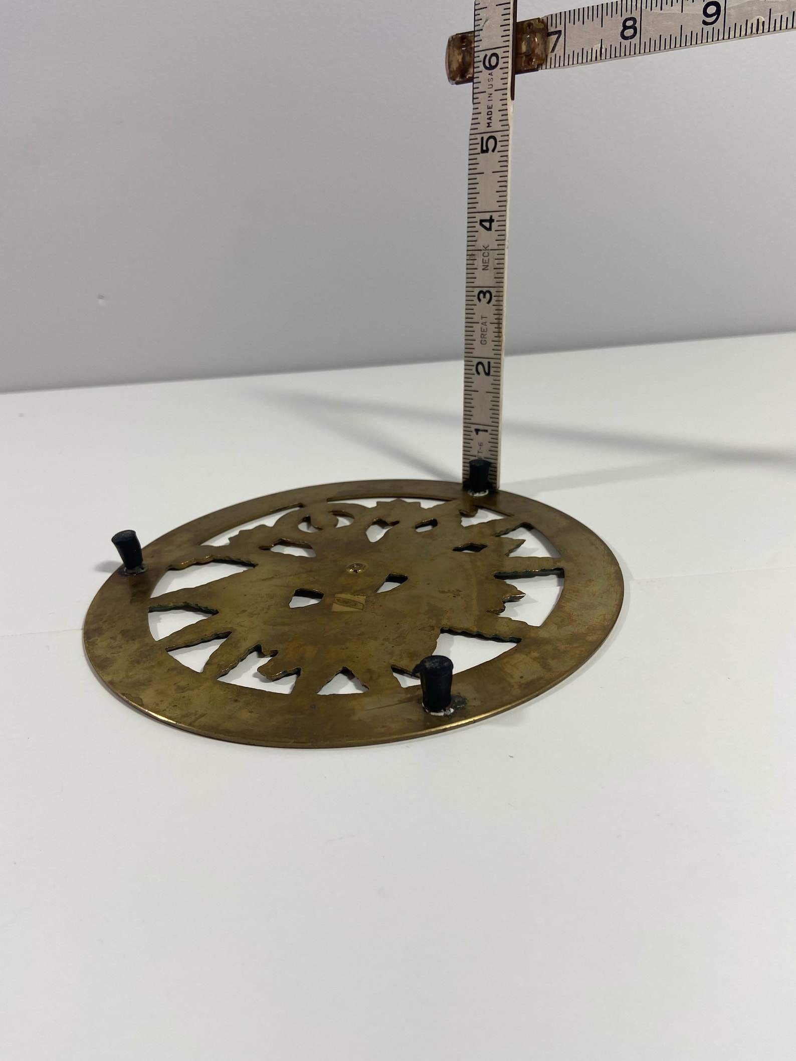 Brass Candle Trivet Christmas Yule Etsy