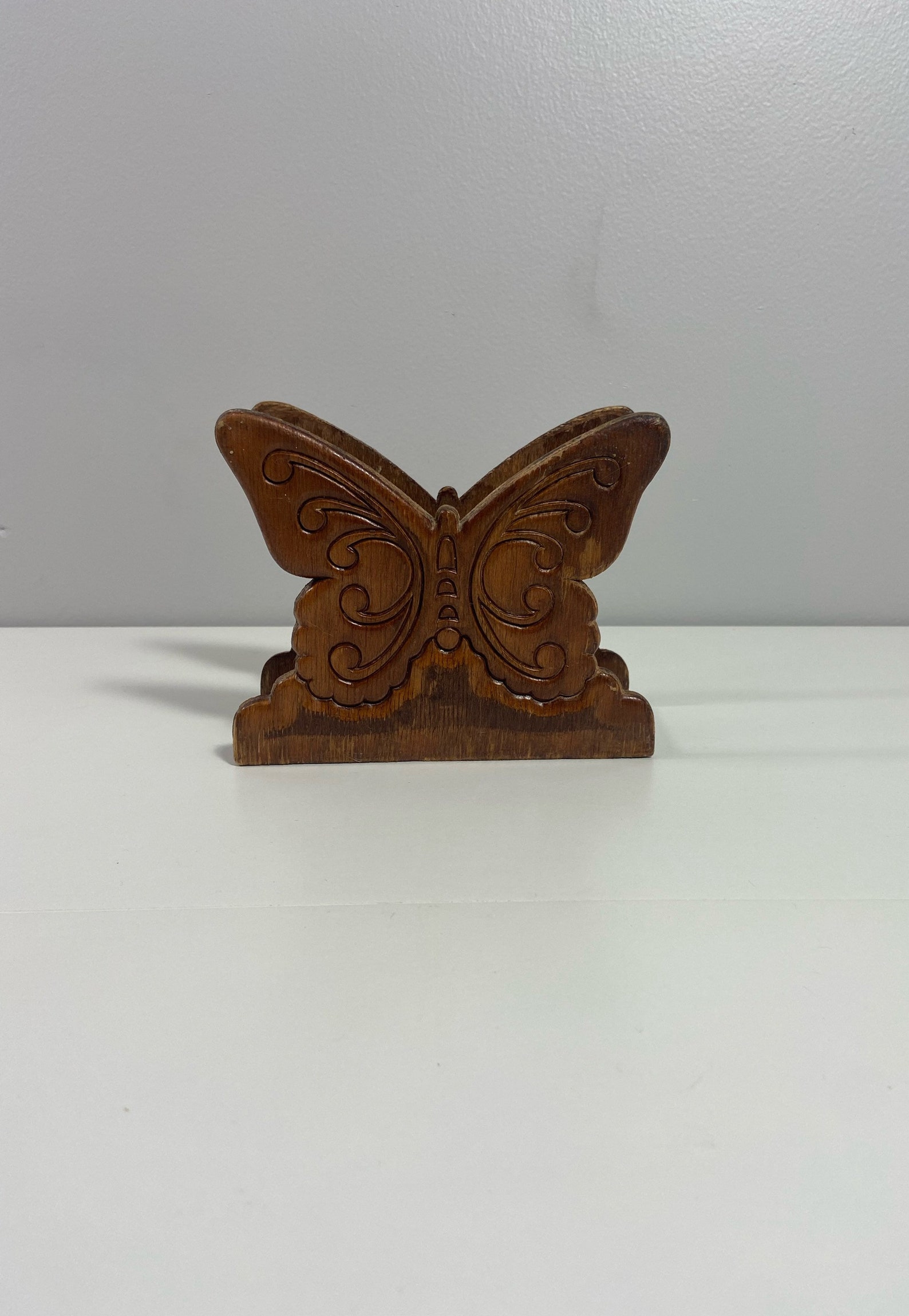 Wooden butterfly napkin holder file sorter Etsy