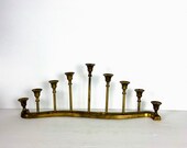 Brass 9 chime candle candelabra candleholder