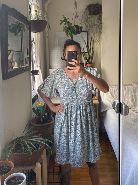 1990s Floral Dress
