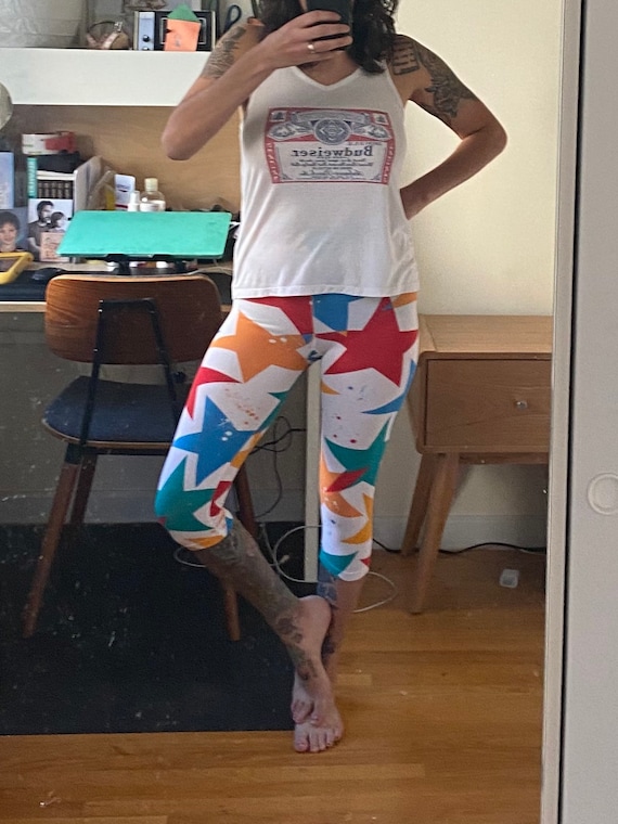 1990s Star Leggings XS