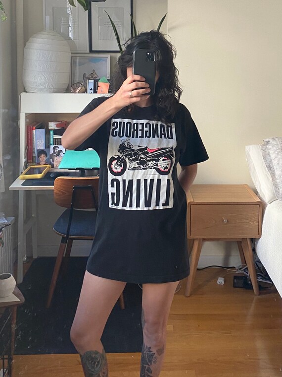 1990s Motorcycling T-shirt L