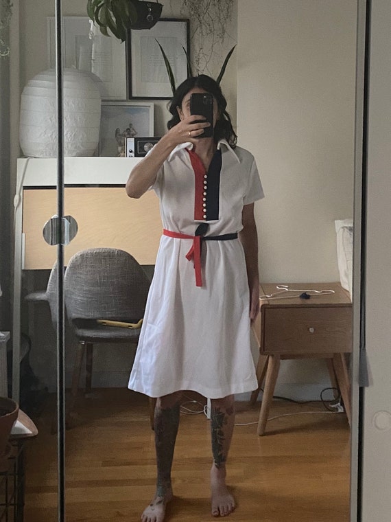 1970s Fun Tennis Type Dress M/L