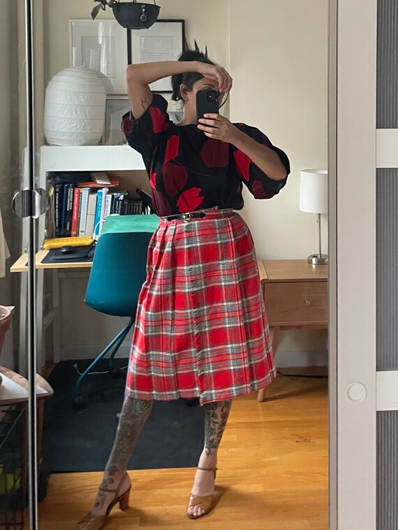 1970s Wool Wrap Skirt S