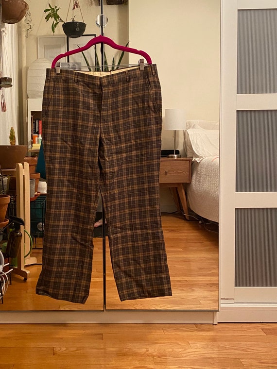 1970s Plaid Trousers 36x30