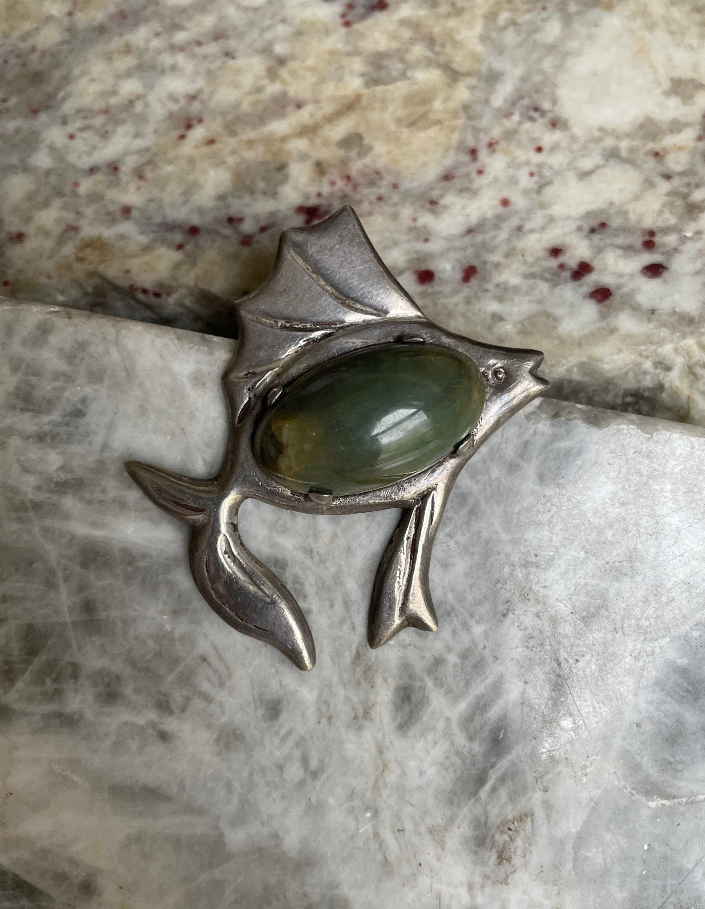 Vintage Mexican Silver Fish Brooch 10 Grams - Etsy UK