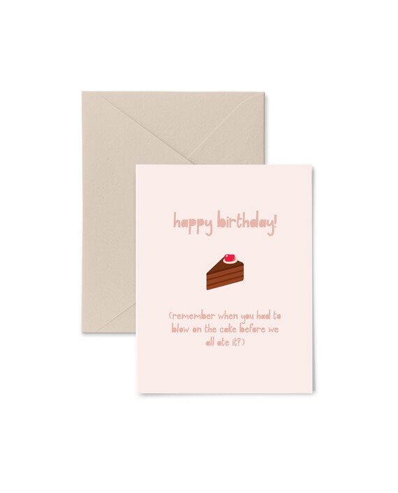 Joyeux Anniversaire Tu Te Souviens Quand On Coupait Le Gateau Etsy Canada