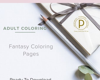 Adult Coloring Pages, Adult Coloring Books, Fantasy Coloring Pages, Fantasy Coloring Printable, Fantasy Coloring Book, Gift For Mom