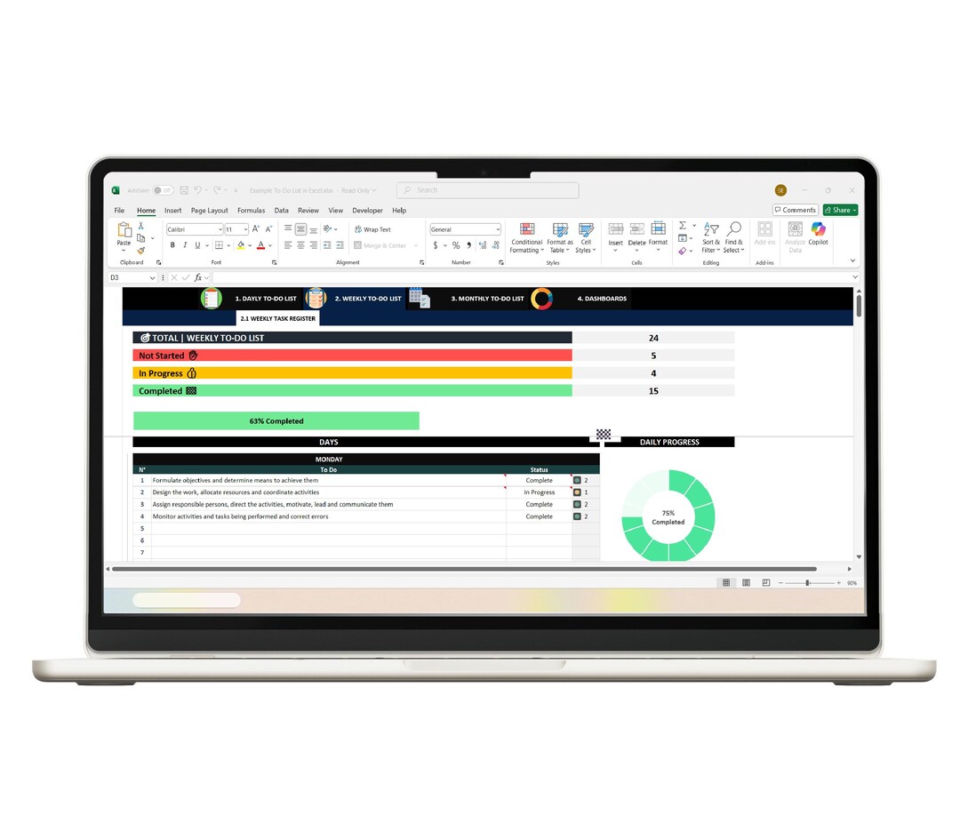 To-do List in Excel | Excel to Do List Template | to Do List ...