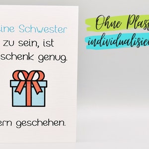 Lustige Karte Geburtstag Schwester Bruder Mutter Vater Tante Onkel Freund Freundin