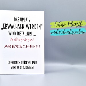 Lustige Karte zum 18. Geburtstag Jugendweihe Jugendfeier