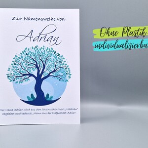 Karte Namensweihe Taufe Namensfeier personalisiert