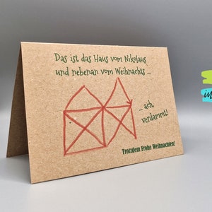 Lustige Karte Weihnachten Nikolaus