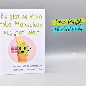 Lustige Karte zum Geburtstag Kaktus