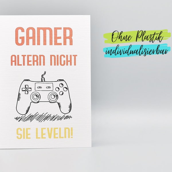 Karte Gamer Geburtstag Gaming