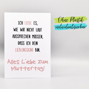 Lustige Karte Muttertag Vatertag Lieblingskind