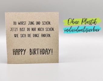 Lustige Karte Geburtstag quadratisch