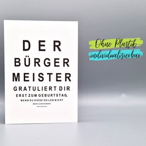 Lustige Karte Geburtstag | Bürgermeister | Bürgermeisterin