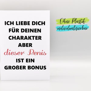 Lustige Karte Penis Freund Verlobter Ehemann