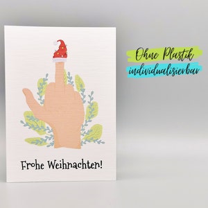 Lustige Karte zu Weihnachten Mittelfinger