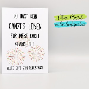 Lustige Karte Abschied Ruhestand Rente