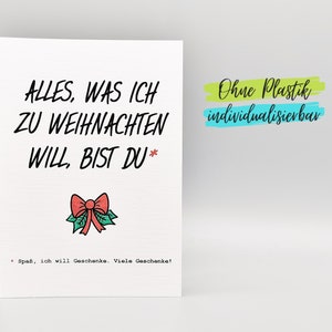 Lustige Karte zu Weihnachten