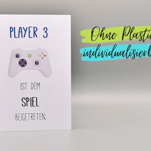 Karte zur Geburt für Zocker Zockerin Gaming