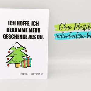 Lustige Karte zu Weihnachten Bruder Schwester