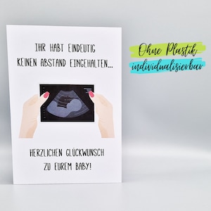 Lustige Karte zur Geburt Baby Schwangerschaft Pandemie