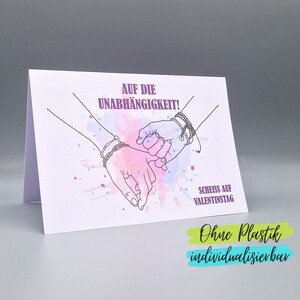 Fuck Valentinstag Karte Single Freunde beste Freunde Trennung Scheidung