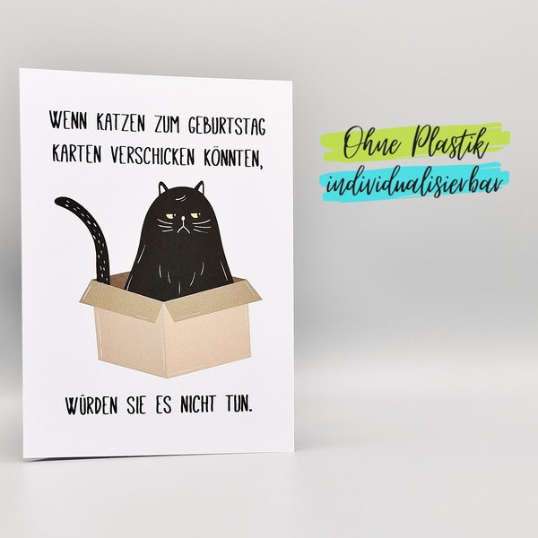 Lustige Karte Katze Kater