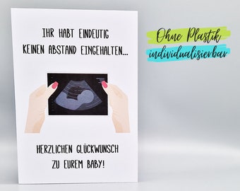 Lustige Karte zur Geburt Baby Schwangerschaft Pandemie