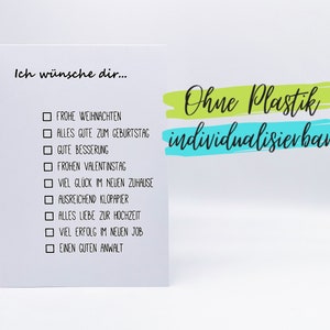 Lustige Karte zum Ankreuzen Weihnachten, Geburtstag, Hochzeit, Jahrestag