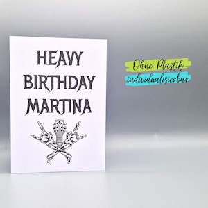 Lustige Karte Geburtstag Heavy Metal Rock Heavy Birthday personalisiert