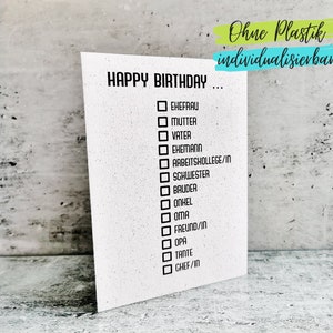 Lustige Karte zum Geburtstag, Weihnachten