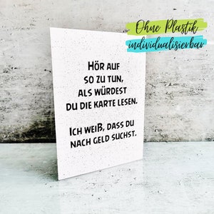 Lustige Karte Geld