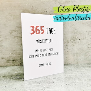 Lustige Karte zum Hochzeitstag oder Jahrestag