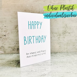 Lustige Karte zum Geburtstag für Bruder oder Schwester