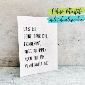 Lustige Karte zum Hochzeitstag, Jahrestag