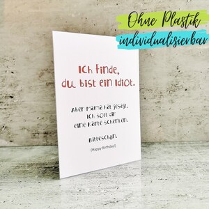 Lustige Karte zum Geburtstag für Bruder oder Schwester