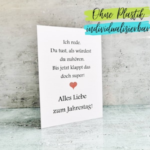 Lustige Karte zum Jahrestag, Hochzeitstag
