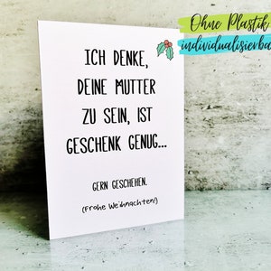 Lustige Karte Weihnachten für Sohn oder Tochter