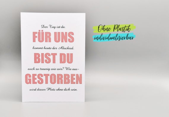 Große Karte Zum Abschied Abschiedskarte Kollege Kollegin – UWNF