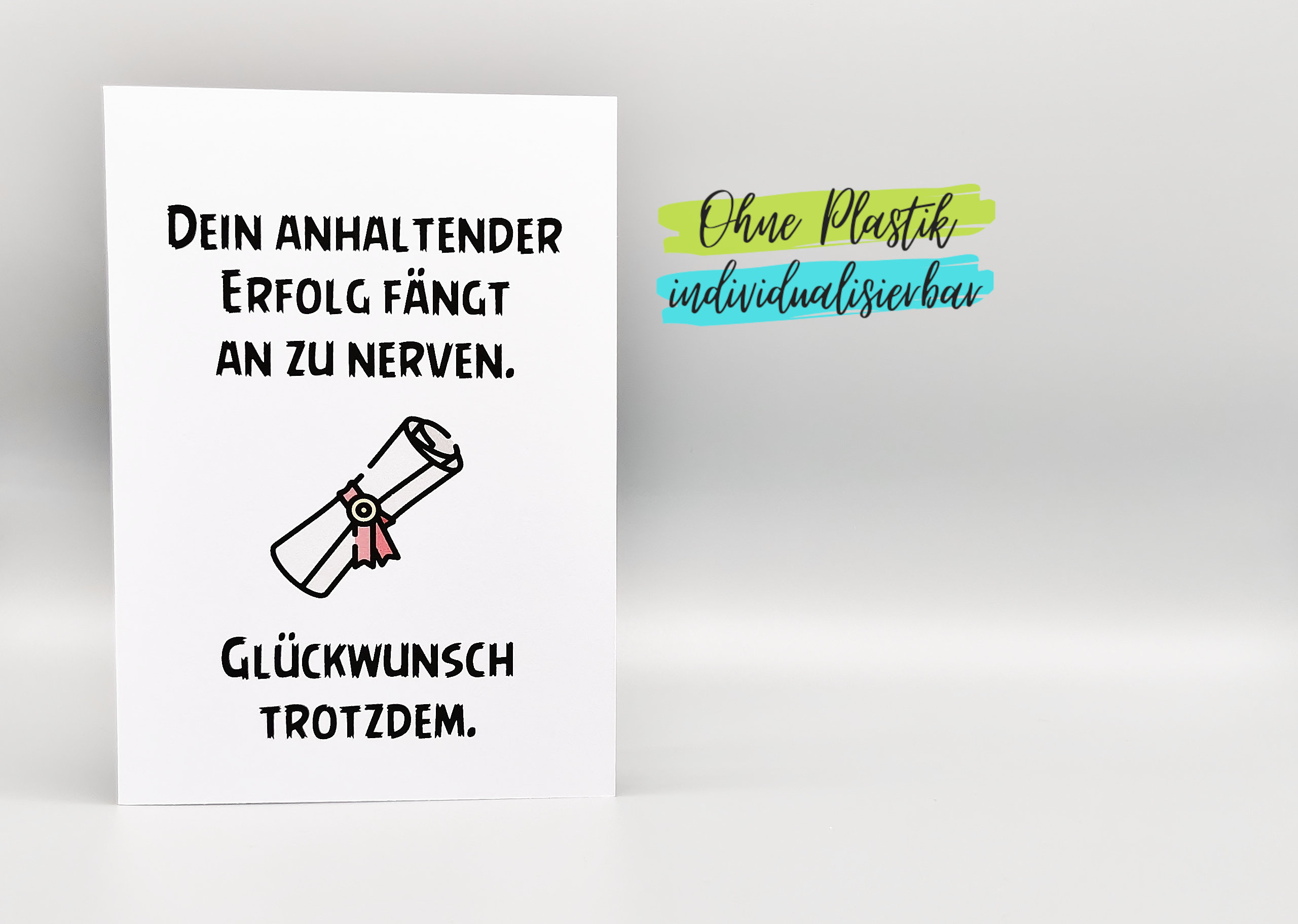 Lustige Karte Abschluss Schule Ausbildung Uni Etsy.de