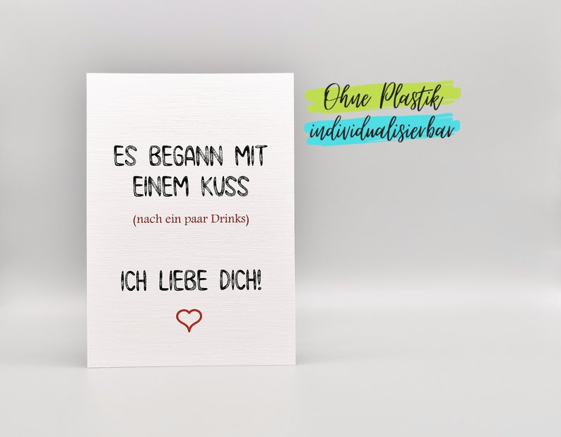 Lustige Karte Valentinstag Jahrestag Hochzeitstag Bild 1