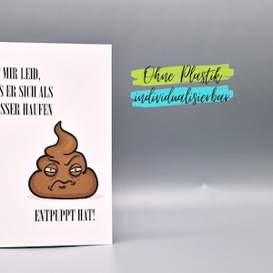 Postkarte Scheidung Trennung Kack Emoji