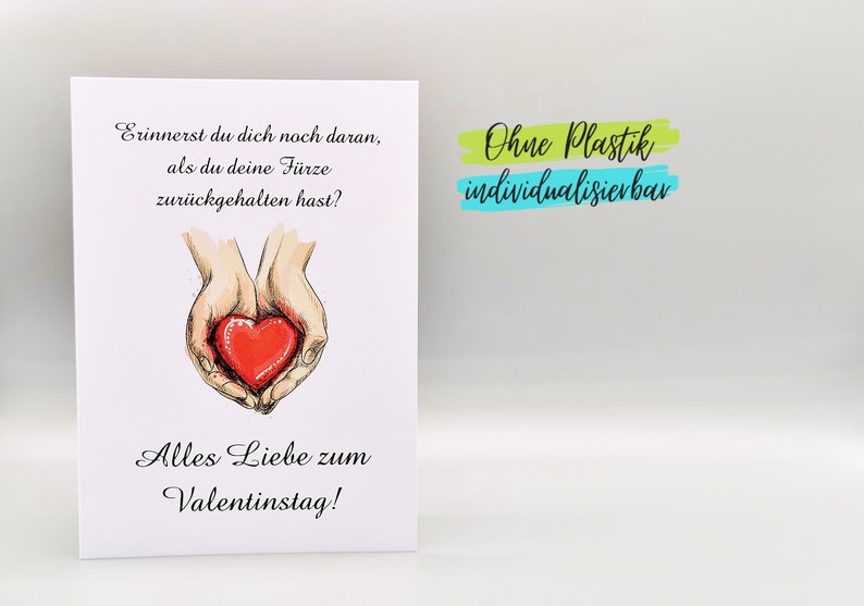 Lustige Karte Valentinstag Jahrestag Hochzeitstag Geburtstag Bild 1