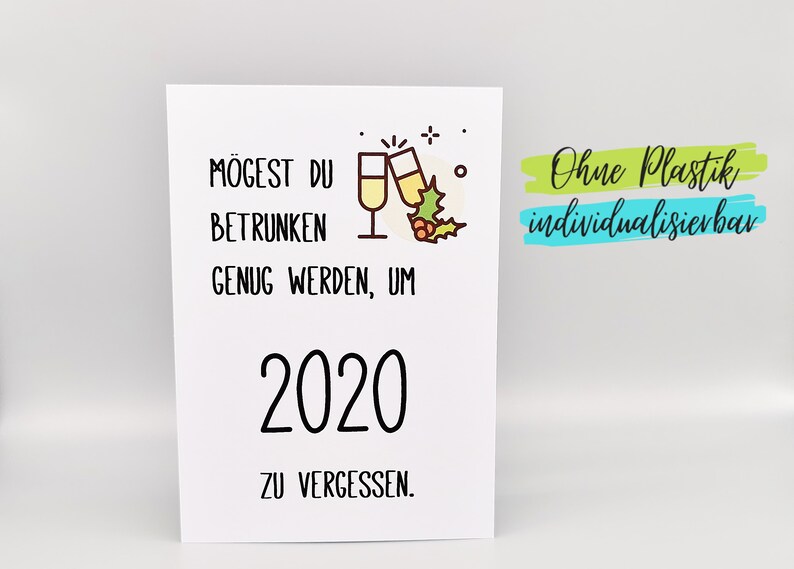 Lustige Karte Weihnachten Silvester 2020 Corona | Etsy