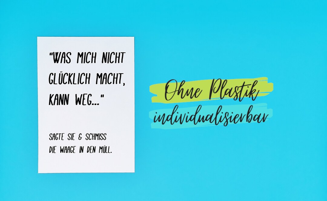Postkarte Spruch Waage kann weg Etsy.de