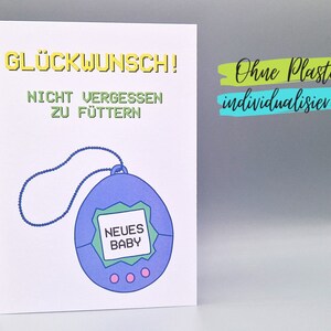 Lustige Karte zur Geburt Baby Babyparty Geburtstag